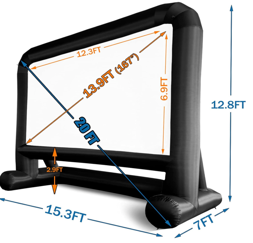 Projecteur et écran GÉANT gonflable Extérieur/intérieur