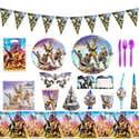 Ensemble Vaisselle Jetable Abeille - 16 Assiettes, 16 Gobelets, 20 Serviettes, Thème Anniversaire Enfant - 5